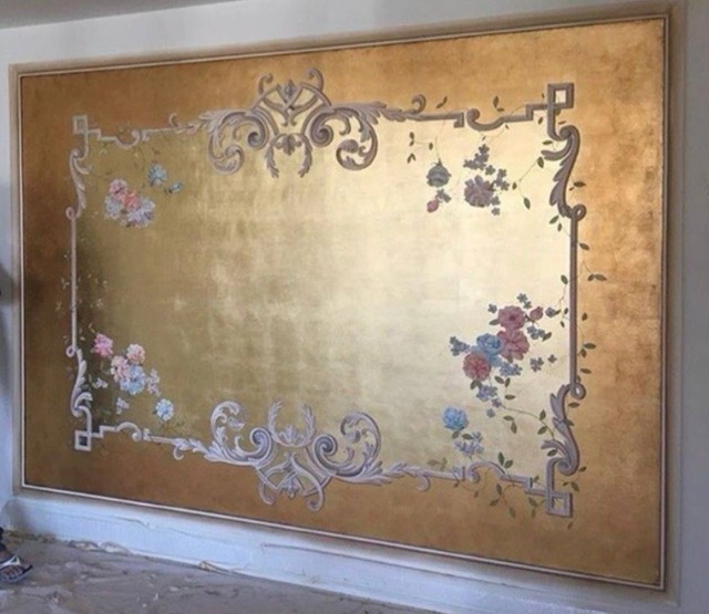 Motivi decorativi Stucco veneziano Gesso a rilievo Arte murale classica Decorazione d'interni Finiture di lusso Stile barocco moderno Dettagli artigianali