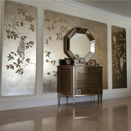 Murali moderni Contemporary mural Interior design Wall art decor Pittura astratta Architettura d'interni Stile minimalista Arte su misura