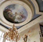 Angelo singolo Pittura spirituale Protezione Arte sacra moderna Ali d'angelo Atmosfera di pace Fede e Luce