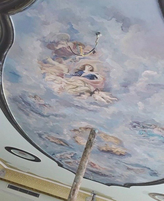 Cielo e nuvole Galassia Pittura su soffitto Universo dipinto Decorazione soffitto Effetto cielo Arte astronomica Interior design personalizzato