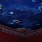Cielo e nuvole Galassia Pittura su soffitto Universo dipinto Decorazione soffitto Effetto cielo Arte astronomica Interior design personalizzato