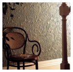 Stencil a rilievo Carta da parati artigianale Effetto materico Decorazione 3D Damascato Parete di lusso Stucco decorativo Handmade wallpaper effect